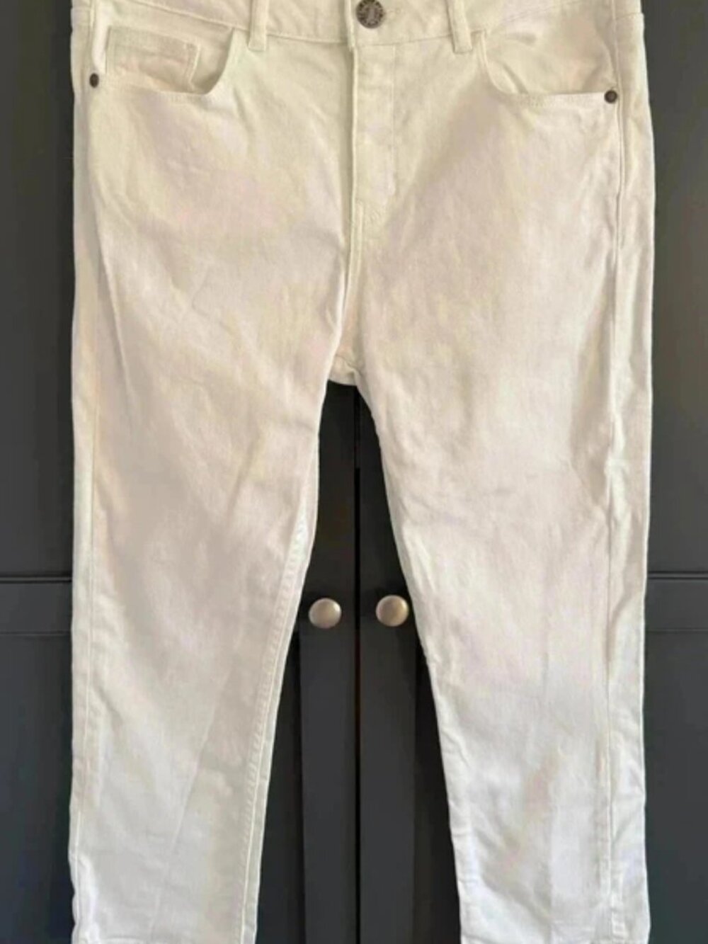 Fat Face white crop jeans Size 10 Casual Trousers